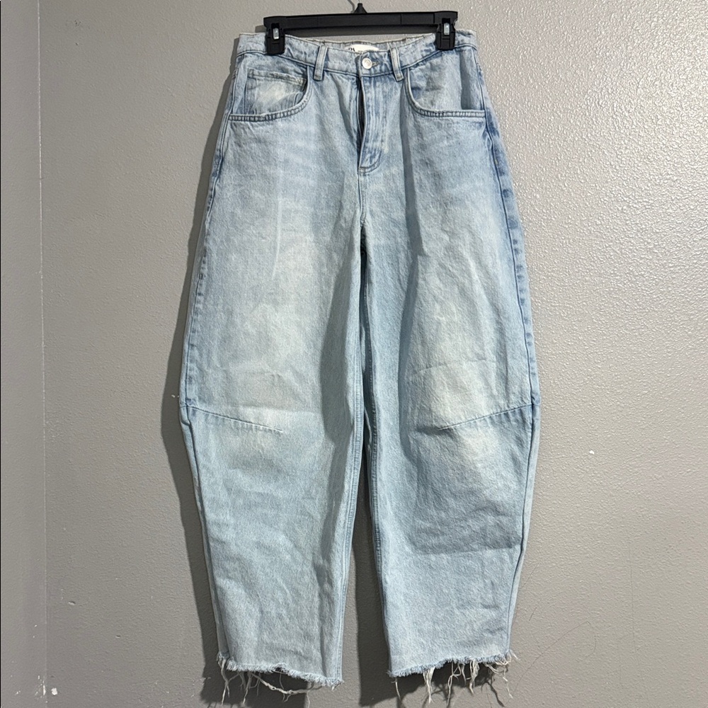 Zara Light Wash Boyfriend Jeans